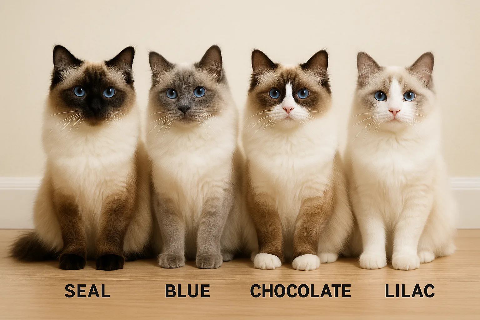 Different Colors of Ragdoll Cats