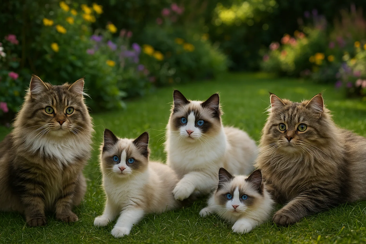Ragdoll cats and Ragamuffin cats